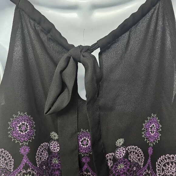 Apt 9 Black Purple Y2K Tank Beaded Boho Fairy Goth Witchy Gypsy S - Picture 7 of 10